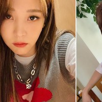 Tak sedikit penggemar yang menilai Moonbyul MAMAMOO sebagai versi wanita Xiumin EXO. Saat tampil dalam program televisi Weekly Idol, Moonbyul mengakui kemiripannya dengan Xiumin EXO saat menampilkan ekspresi wajah tertentu. Foto: dok Instagram mo_onbyul, dok Instagram @E_XIU_O