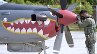 Pesawat Super Tucano ini memiliki warna dasar abu-abu dengan tambahan lukisan moncong hiu di dekat baling-baling pesawat. Warna abu-abu dipilih karena dapat membantu dalam hal kamuflase yang disesuaikan dengan kondisi geografis Indonesia yang banyak memiliki gunung dan bukit.