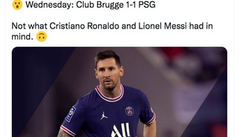 Baik Ronaldo dan Messi debutnya di Liga Champion kurang mulus. Foto: Twitter