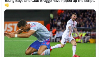 Baik Ronaldo dan Messi gagal menghadirkan kemenangan di Liga Champion bagi klub barunya. Foto: Twitter