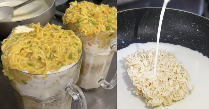 Penistaan Mie Instan Terbaru, Disajikan di Gelas Pakai Susu Kental Manis Penistaan Mie Instan Terbaru, Disajikan di Gelas Pakai Susu Kental Manis