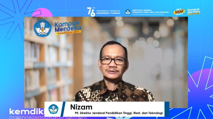 Plt Dirjen Dikti Nizam dalam acara Webinar Fostering Indonesian Universities Partnership with World Top-100 Universities in China, Kamis (16/9/2021).