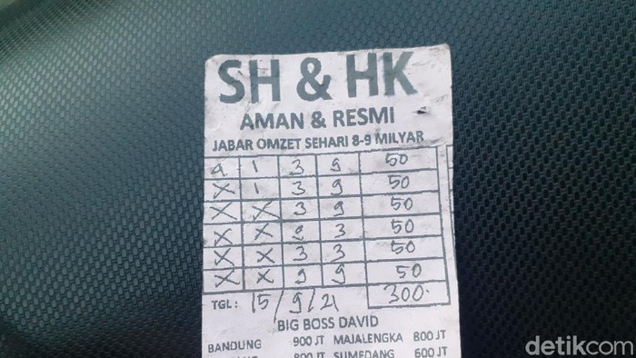 Ribuan kupon togel berserakan di depan gedung Merdeka Bandung