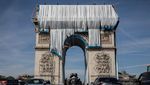 Arc De Triomphe Prancis Berselimut Kain Panjang
