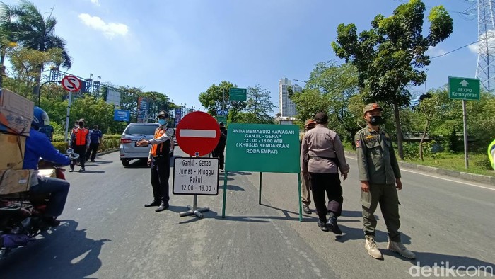 Ganjil genap di Ancol (Karin Nur Secha/detikcom)