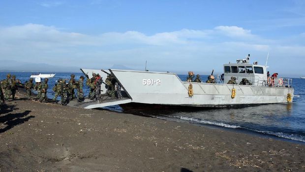 marinir usai latihan Satuan Lanjutan II Aspek Laut Triwulan III Tahun 2021