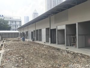 Pembangunan Pasar Kambing Tanah Abang yang Dulu Terbakar Belum Kelar Juga