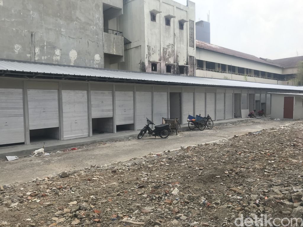 Pasar Kambing atau Pasar Lontar Tanah Abang, Jakpus. Pembangunan belum kelar juga. 17 September 2021. (Faiz Iqbal Maulid/detikcom)