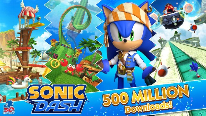 Game Mobile Sonic Dash Mencapai 500 juta Unduhan, Berapa Pendapatannya?