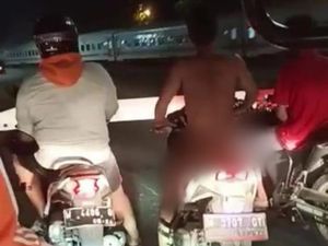 Saat Ulah Biker Bugil di Jalanan Sidoarjo Bikin Resah