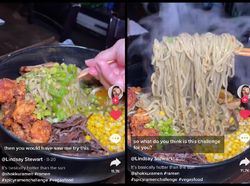 Berani Coba? Tantangan Makan Ramen Super Pedas dengan Topping Segunung