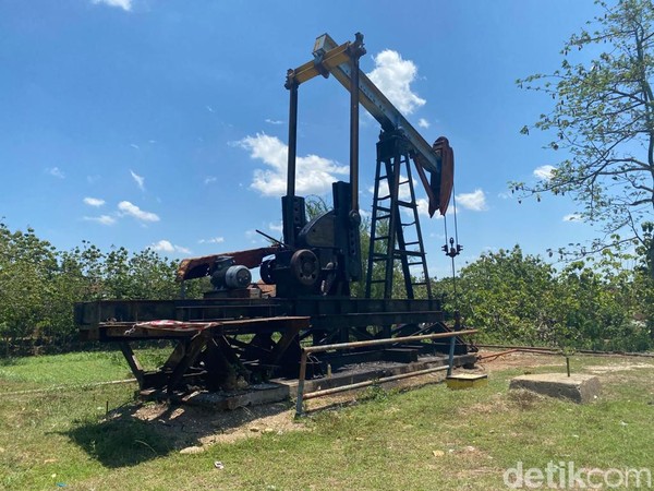 Gak usah jauh-jauh ke Texas. Ke sini aja. Ke Desa Nglobo ada banyak sumur angguknya, kata Gus Menteri. Desa Nglobo memang selama ini dikenal sebagai penghasil minyak bumi. (Febrian Chandra/detikTravel) Gak usah jauh-jauh ke Texas. Ke sini aja. Ke Desa Nglobo ada banyak sumur angguknya, kata Gus Menteri. Desa Nglobo memang selama ini dikenal sebagai penghasil minyak bumi. (Febrian Chandra/detikTravel)
