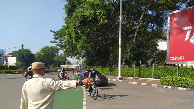 Suasana Gage Jalan Sudirman, Sabtu (18/9)