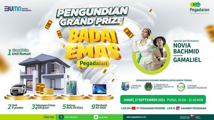 Total Hadiah Undian Badai Emas Pegadaian Rp 3 M, Siapa Pemenangnya?