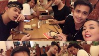 Pasangan ini kerap tampil mesra di berbagai kesempatan. Seperti momennya saat makan bersama rekannya. Foto: Instagram @jennifer_ipel @ajunperwira
