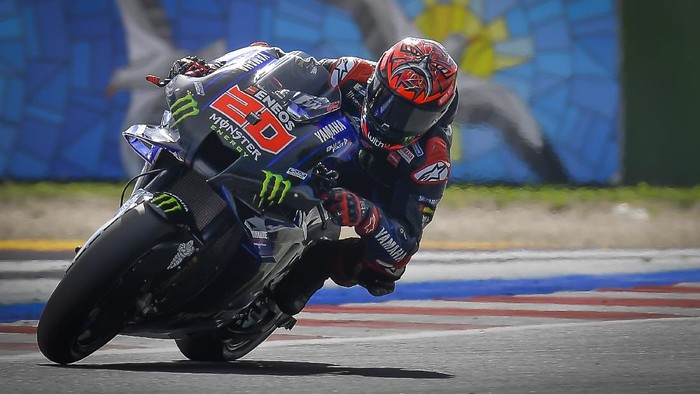 Fabio Quartararo di Kualifikasi MotoGP San Marino 2021.