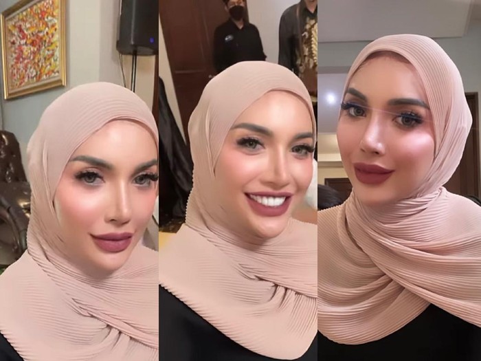 Gaya Millen Cyrus yang memakai hijab. Gaya Millen Cyrus yang memakai hijab.