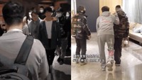 Jackie Chan disebut mengalami sakit pada tulang punggungnya, sehingga kesulitan berjalan. Foto: dok. Weibo