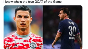 Aku sudah tahu siapa yang terbaik di sepakbola, tulis netizen ini. Foto: Twitter