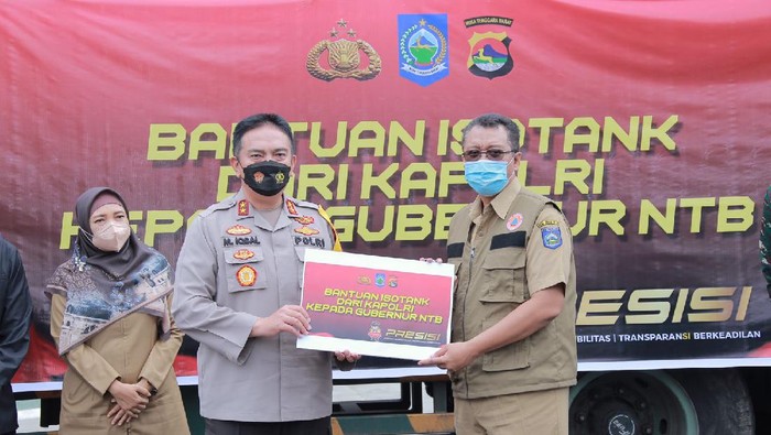 Pemprov NTB terima bantuan 20 ton oksigen dari Kapolri Jenderal Listyo Sigit Prabowo untuk penanganan COVID-19