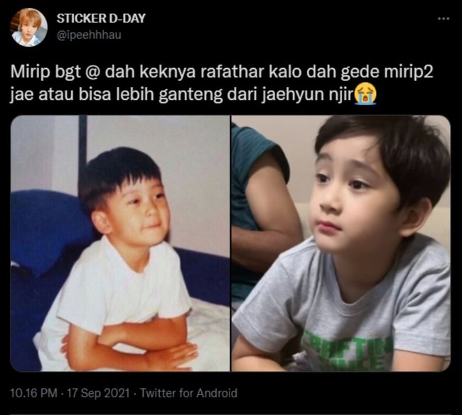 Mirip Rafatar 8 Foto Rafathar yang Viral di Twitter, Disebut Lebih Ganteng dari Artis ...