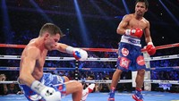 Pada bulan Juli, Pacquiao terpilih sebagai pemimpin PDP-Laban, beberapa minggu setelah menantang Duterte atas posisinya terhadap China dan rekor memerangi korupsi. Pacquiao, yang pernah menjadi sekutu dekat Duterte, mengatakan lebih dari 10 miliar peso dalam bantuan pandemi yang ditujukan untuk keluarga miskin tidak terhitung. Getty Images/Chris Hyde.