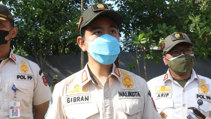 Walkot Solo Gibran Rakabuming Raka usai apel Satpol PP, Senin (20/9/2021).