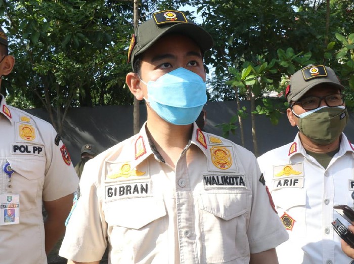Walkot Solo Gibran Rakabuming Raka usai apel Satpol PP, Senin (20/9/2021).
