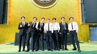 Kedatangan BTS ke New York untuk memenuhi undangan menghadiri UNGA ke-76 bersama Presiden Moon Jae In. Foto: (dok. Big Hit Music)