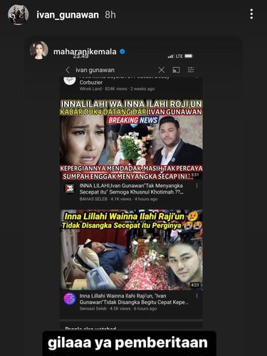 Berita hoax Ivan Gunawan meninggal dunia
