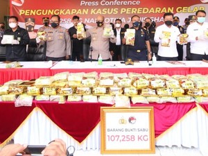 5 Pengedar Narkoba di Kepri Ditangkap, 107 Kg Sabu Disita Petugas