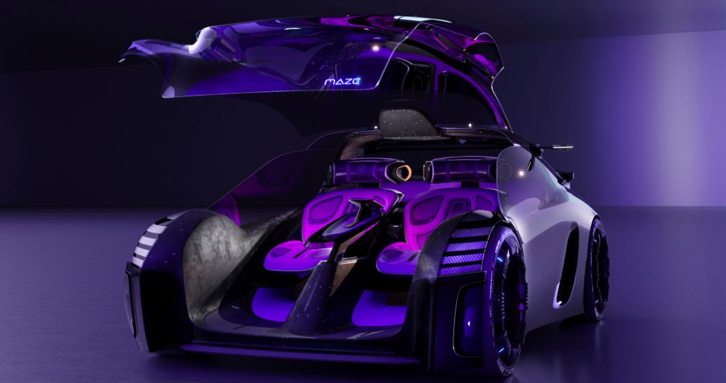 Desain mobil terinspirasi dari video game MG Maze Concept EV.