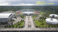 Sementara untuk olahraga outdoor tersedia cabang olahraga lempar lembing, lompat jauh, lompat tinggi, tolak peluru, lari jarak pendek, dan jarak menengah, dengan kapasitas tribun barat sebanyak 2.000 penonton dan tribun timur 1.300 penonton. (Foto: dok. istimewa)