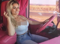 8 Foto Supir Truk yang Jadi Selebgram, Penampilan Seksinya Mengundang Kritik