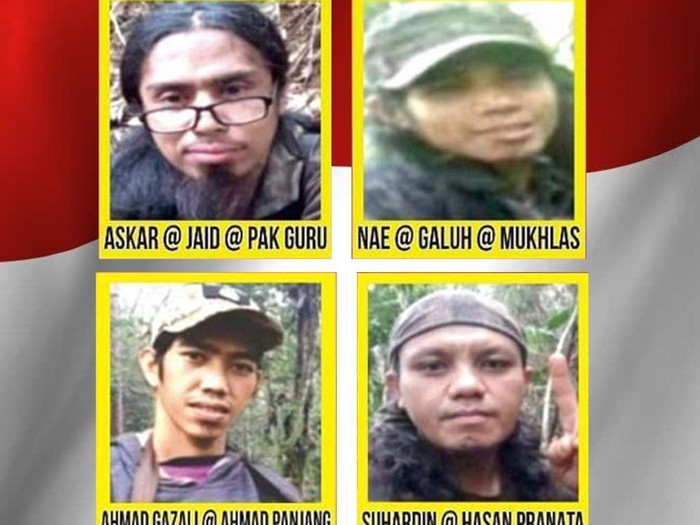 Tampang 4 DPO MIT Poso yang Tersisa.