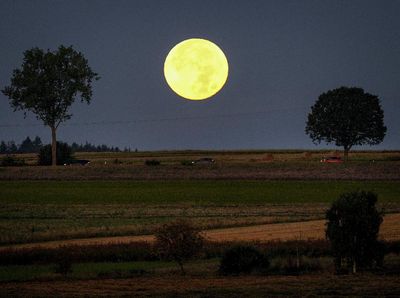 Terpesona Keindahan Bulan Purnama di Langit Jerman