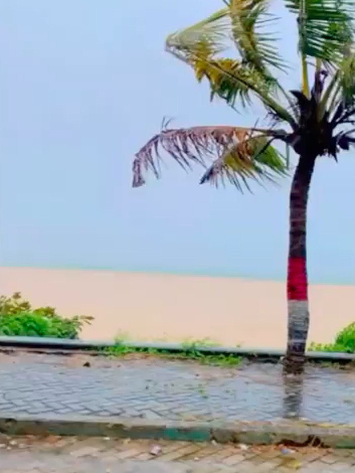 Warga Kabupaten Kolaka, Sulawesi Tenggara (Sultra) dihebohkan dengan fenomena terbelahnya air laut menjadi dua warna. Peristiwa itu terjadi di Pantai Mandra. (Screenshot video viral)