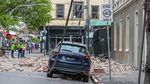 Diguncang Gempa Langka, Area Perbelanjaan di Melbourne Porak Poranda