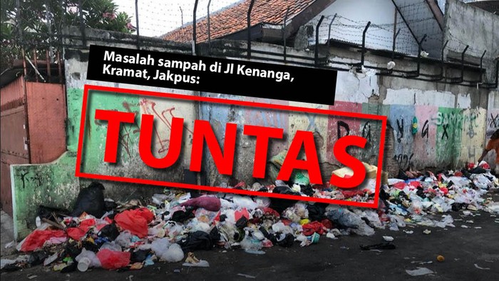 Masalah sampah di Jl Kenanga, Kramat, Jakpus: Tuntas. (Repro Tim Infografis detikcom)