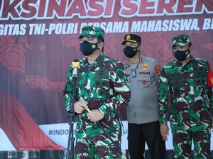 Panglima TNI Cek Vaksinasi di Lampung: Habiskan Vaksin yang Ada!