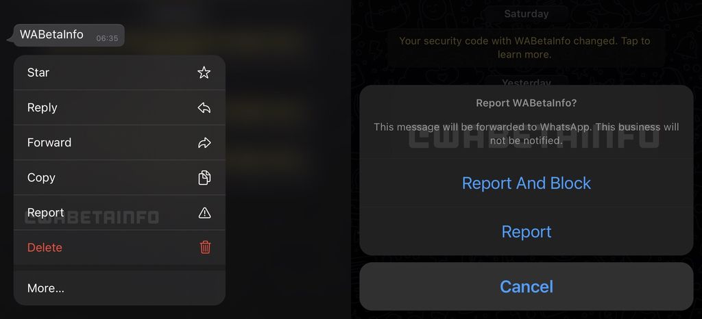 Sistem Report chat baru di WhatsApp