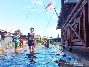 Banjir Landa Palangka Raya Kalteng, Seorang Balita Tewas Tenggelam