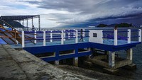 Progres pembangunan venue cabor selam telah mencapai 65 persen dan ditargetkan selesai pada akhir september jelang PON Papua. ANTARA FOTO/Indrayadi TH  
