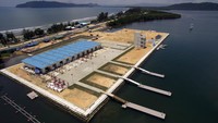 Suasana venue dayung PON Papua di Teluk Youtefa, Kota Jayapura, Papua, Jumat (17/9/2021). ANTARA FOTO/Gusti Tanati  