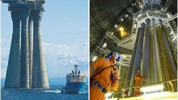 Ini adalah Troll A yang digunakan Norwegia untuk menambang gas di laut. Foto: Reddit via Bored Panda
