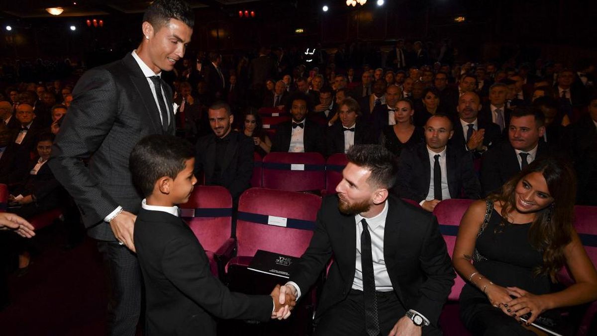 Saat Cristiano Ronaldo Jr Ketemu Lionel Messi Kok Pendek