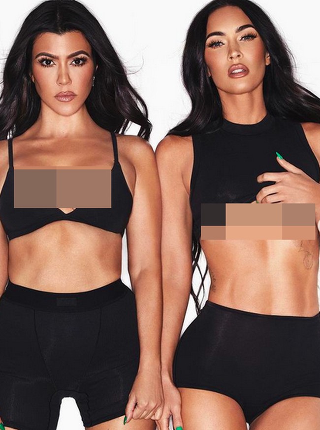 Di MTV VMA 2021, Megan Fox dan Kourtney Kardashian tampil bersama untuk memperkenalkan pacar mereka beraksi di panggung. Mereka menyebut kedua pria tersebut calon ayah anak kami. (Foto: Instagram/@kimkardashianwest)