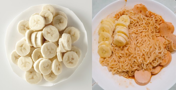 Pamer Makan Mie Instan Pedas Campur Pisang, Netizen Jadi Mual