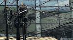 Kabel Semrawut di Jalan Wolter Monginsidi Dirapikan