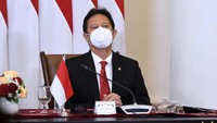 Menteri Kesehatan Budi Gunadi Sadikin dan Wakil Menteri Luar Negeri Mahendra Siregar turut hadir mendampingi Jokowi. (Foto: Foto: Lukas - Biro Pers Sekretariat Presiden)